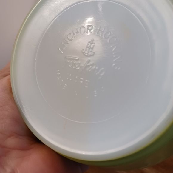 Vintage Anchor Hocking FIRE KING Green Ombre Fade 2-Tone Cereal Bowl - Picture 6 of 8